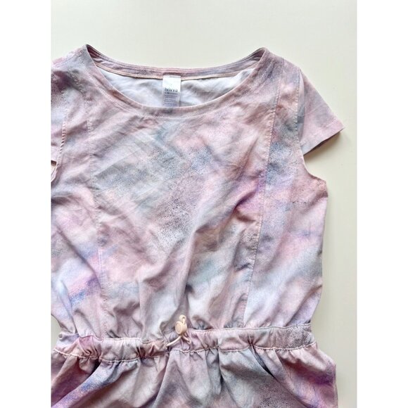 Girl's IVIVVA by LULULEMON Purple Pink Tie Dye Open Back Sporty Dress, Size 7 - Picture 3 of 12